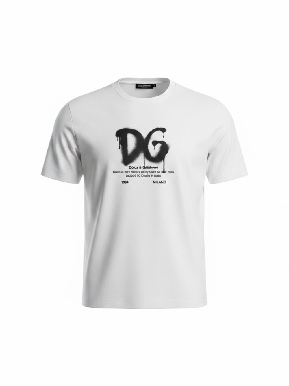 Dolce & Gabbana oversized White T-Shirt with Black DG Spray Logo
